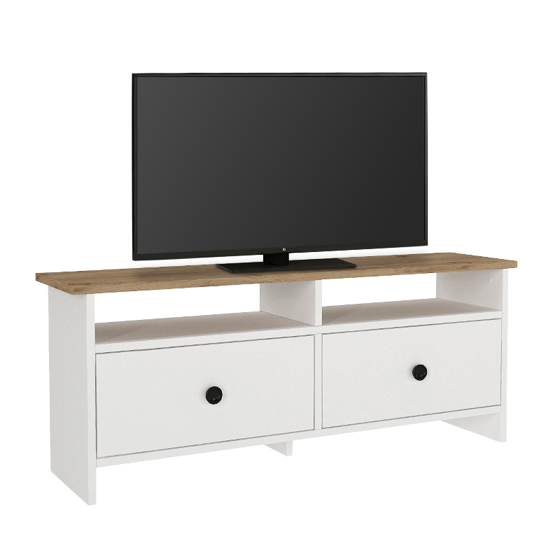 Έπιπλο τηλεόρασης χρώμα λευκό - oak 5