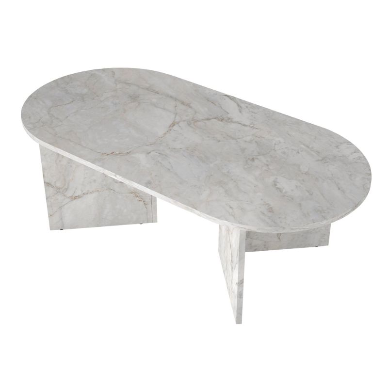 Τραπεζάκι σαλονιού χρώμα λευκό εφέ μαρμάρου 7