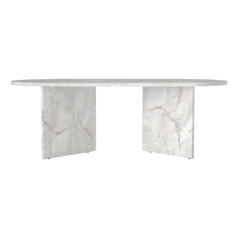 Τραπεζάκι σαλονιού χρώμα λευκό εφέ μαρμάρου 8