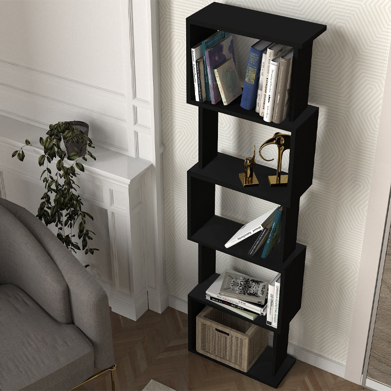 Βιβλιοθήκη χρώμα μαύρο 3