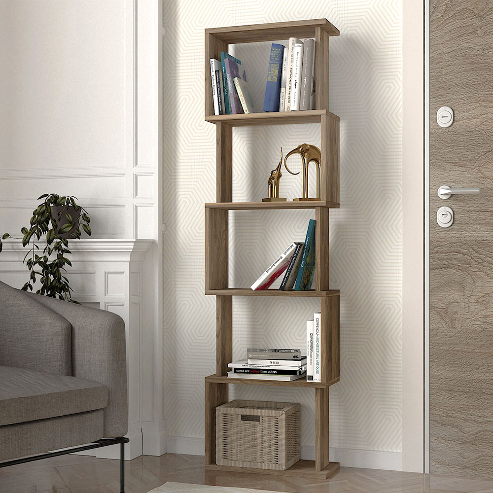 Βιβλιοθήκη Alveron2 INTRAHOME χρώμα καρυδί 25x19x175εκ. Intrahomextra-8713726