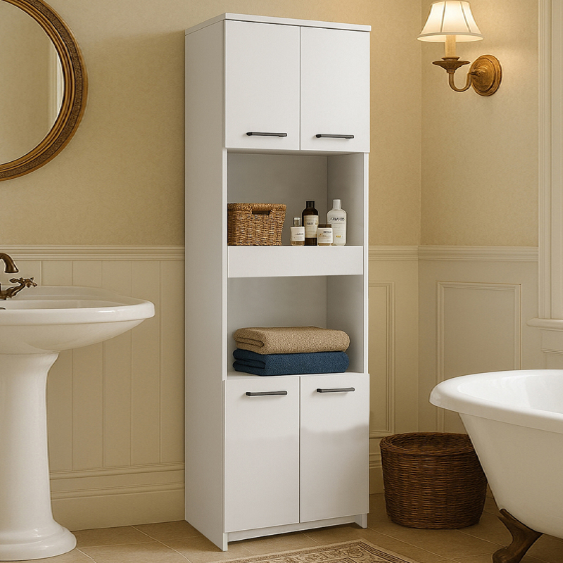 Ντουλάπι κουζίνας - μπάνιου χρώμα λευκό 4