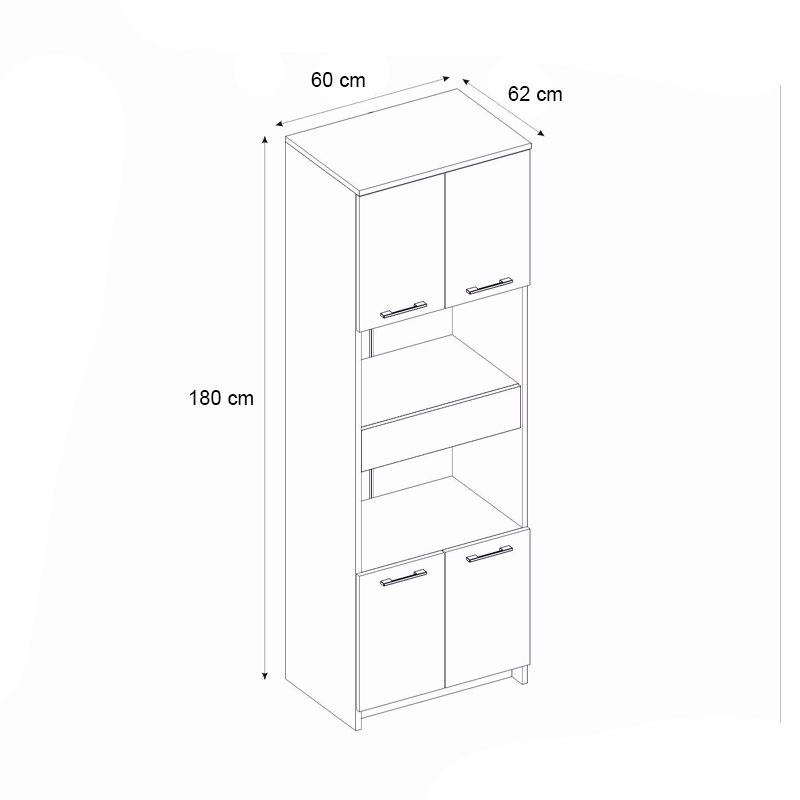 Ντουλάπι κουζίνας - μπάνιου χρώμα λευκό 8