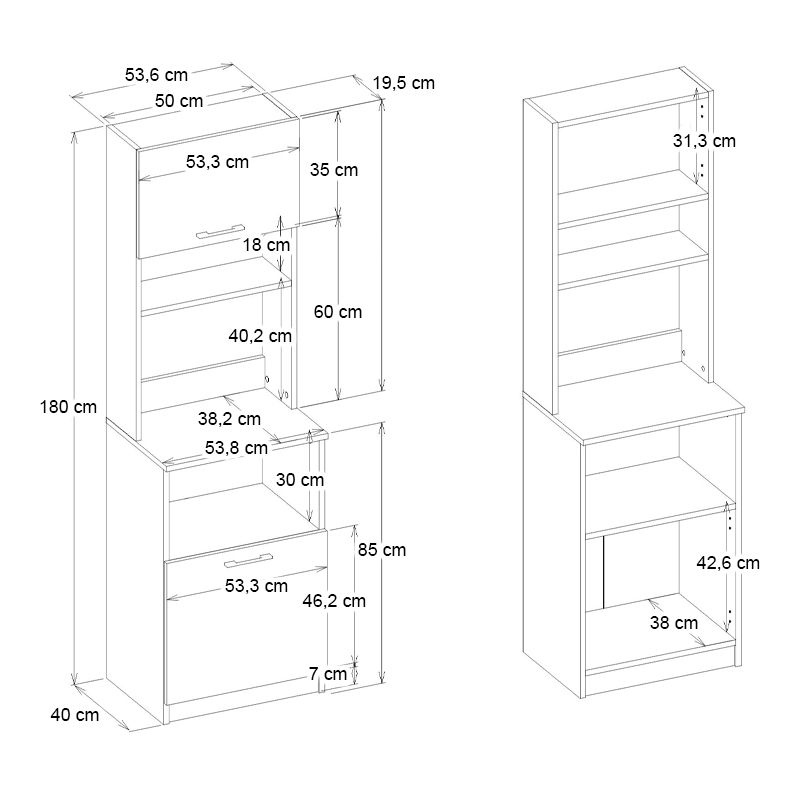 Έπιπλο κουζίνας 1 χρώμα λευκό 7