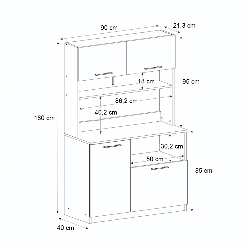 Έπιπλο κουζίνας 2 χρώμα λευκό 7