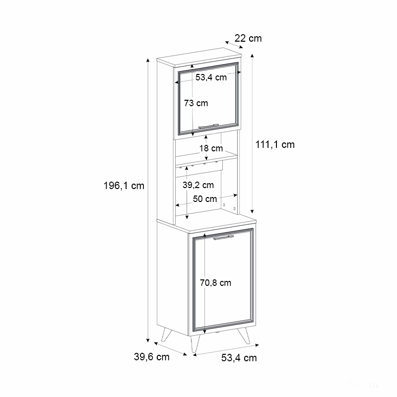 Έπιπλο κουζίνας 1 χρώμα λευκό - oak 6
