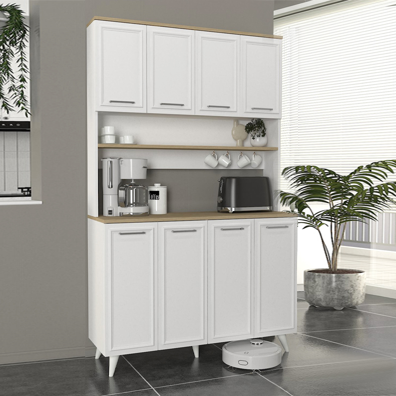 Έπιπλο κουζίνας 4 χρώμα λευκό - oak