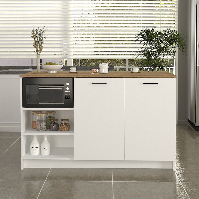 Τραπέζι - Πάγκος κουζίνας χρώμα λευκό - oak 3