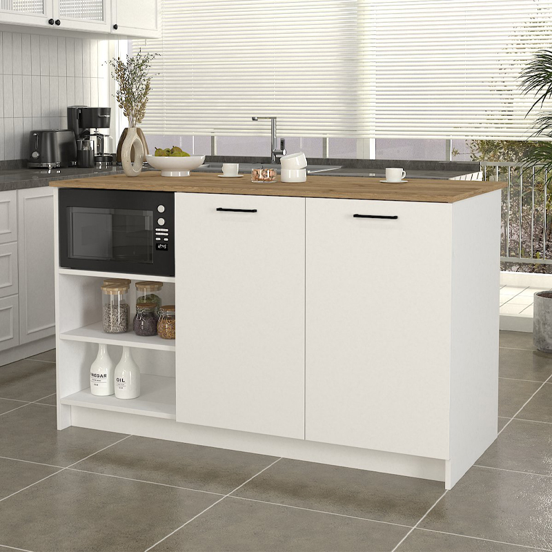 Τραπέζι - Πάγκος κουζίνας χρώμα λευκό - oak 4