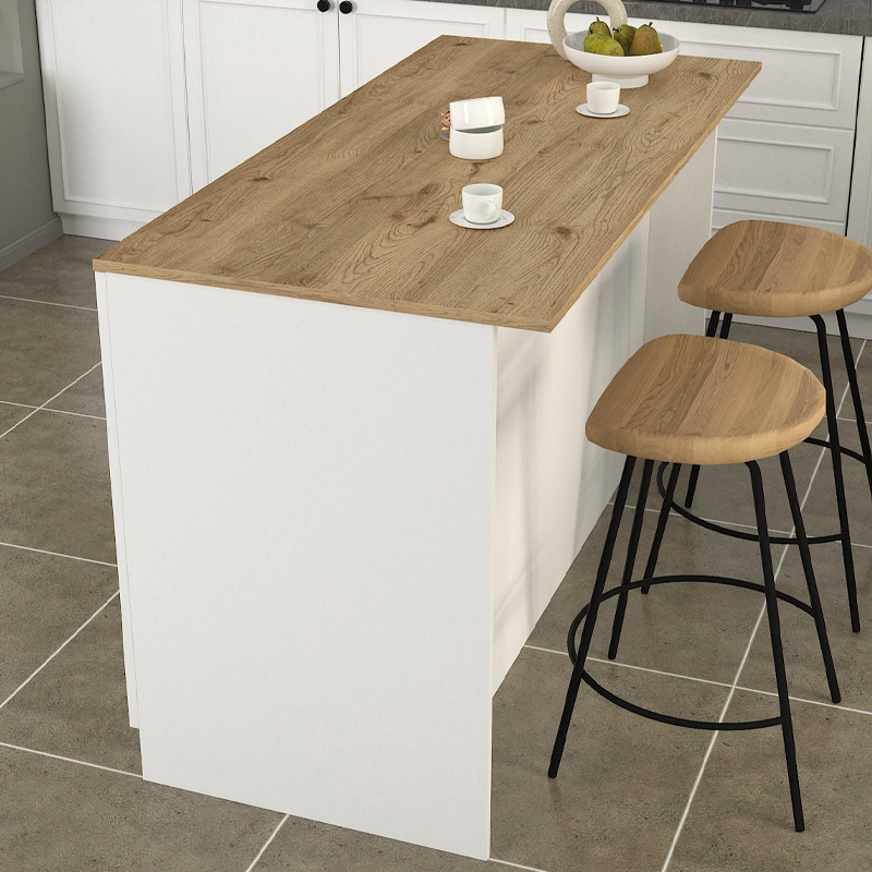 Τραπέζι - Πάγκος κουζίνας χρώμα λευκό - oak 5