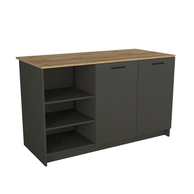 Τραπέζι - Πάγκος κουζίνας χρώμα ανθρακί - oak 7