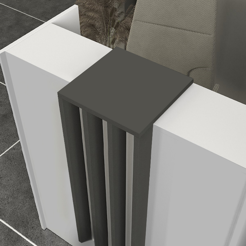 Γραφείο υποδοχής - reception χρώμα λευκό - ανθρακί 3