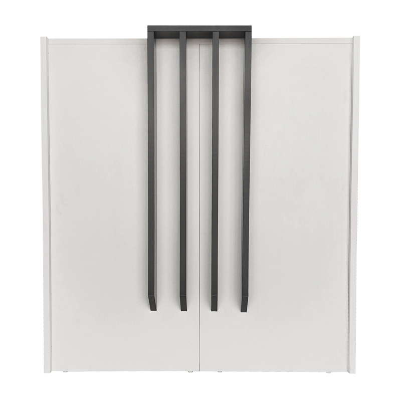 Γραφείο υποδοχής - reception χρώμα λευκό - ανθρακί 7