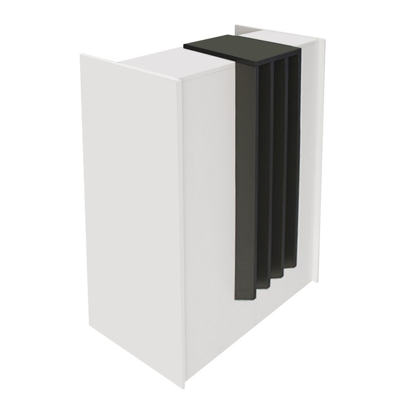 Γραφείο υποδοχής - reception χρώμα λευκό - ανθρακί 8