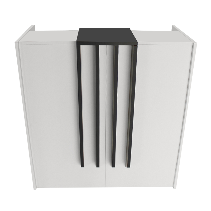 Γραφείο υποδοχής - reception χρώμα λευκό - ανθρακί 9