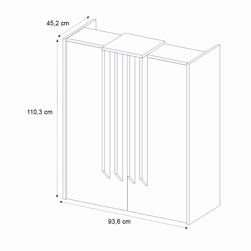Γραφείο υποδοχής - reception χρώμα oak - ανθρακί 10