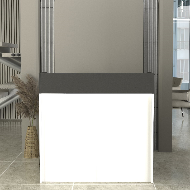 Γραφείο υποδοχής - reception με LED χρώμα λευκό - ανθρακί 3