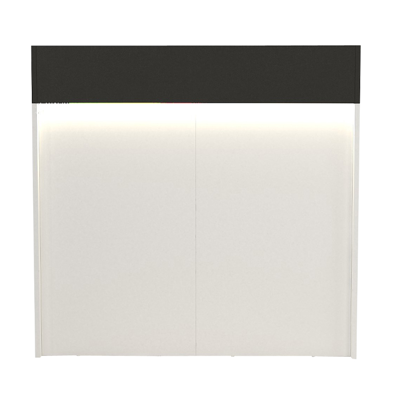 Γραφείο υποδοχής - reception με LED χρώμα λευκό - ανθρακί 7