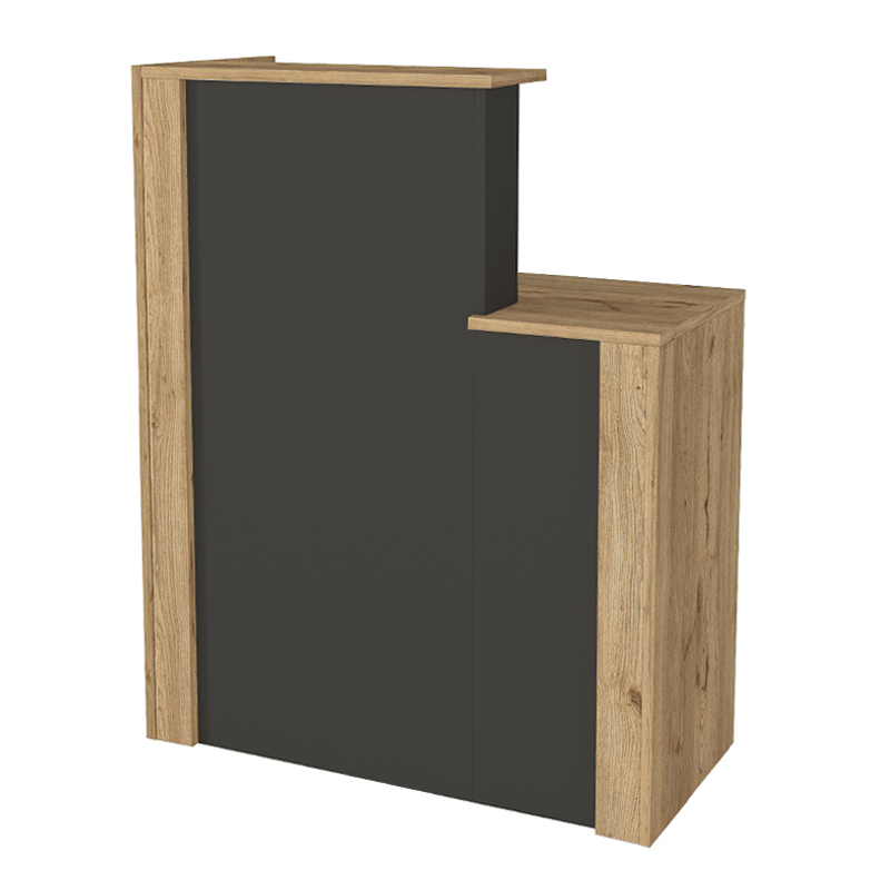 Γραφείο υποδοχής - reception χρώμα oak - ανθρακί 6