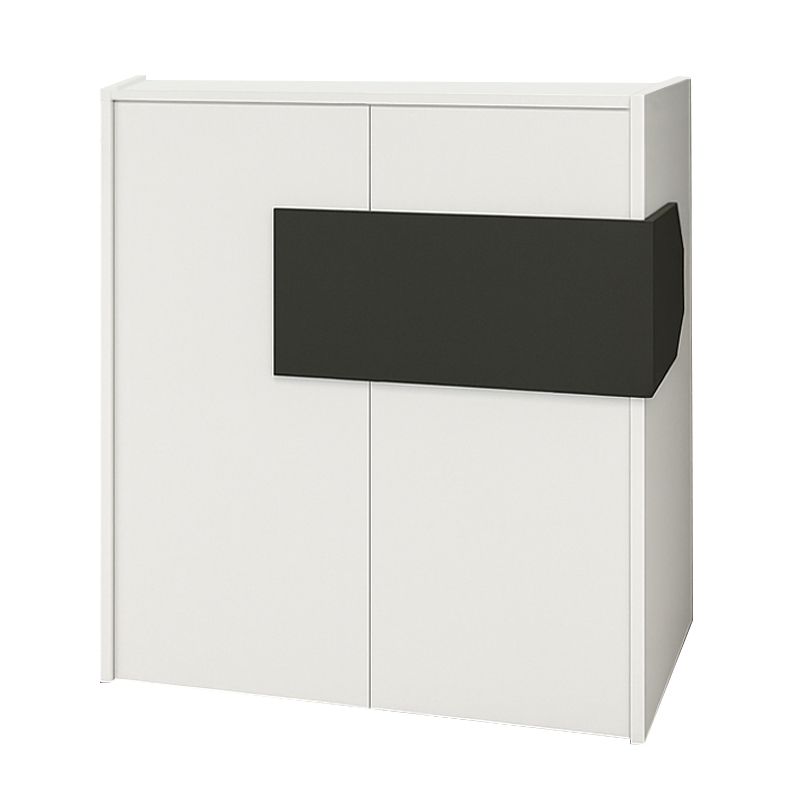 Γραφείο υποδοχής - reception με LED χρώμα λευκό - ανθρακί 11