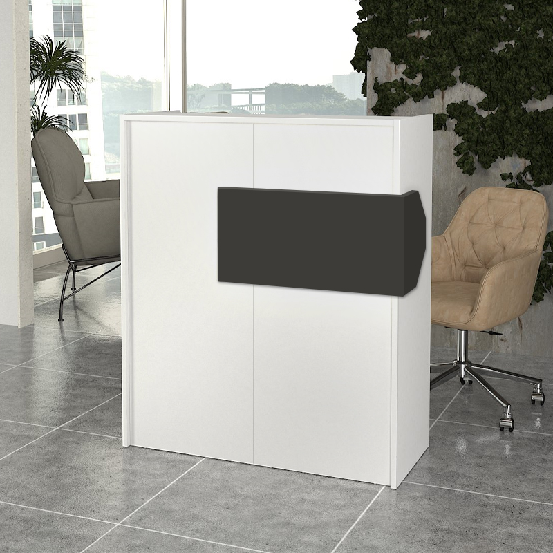 Γραφείο υποδοχής - reception με LED χρώμα λευκό - ανθρακί 5