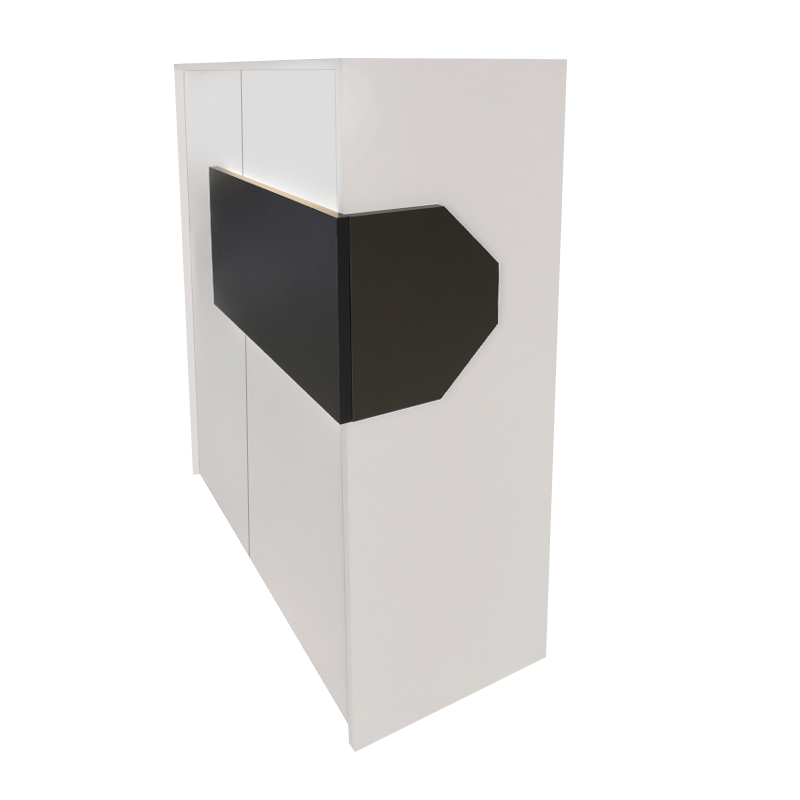 Γραφείο υποδοχής - reception με LED χρώμα λευκό - ανθρακί 8