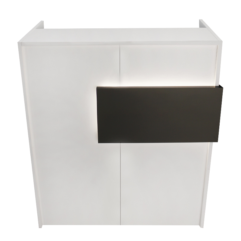 Γραφείο υποδοχής - reception με LED χρώμα λευκό - ανθρακί 9