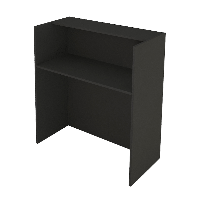 Γραφείο υποδοχής - reception με LED χρώμα ανθρακί - oak 8