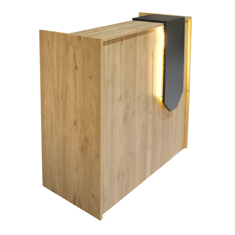 Γραφείο υποδοχής - reception με LED χρώμα oak - ανθρακί 6