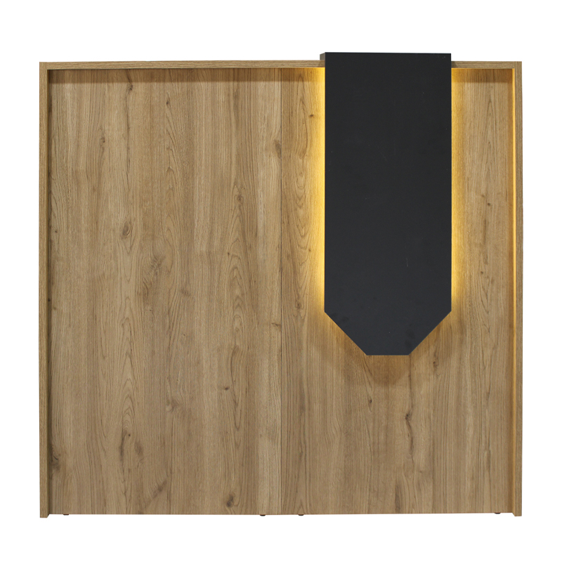 Γραφείο υποδοχής - reception με LED χρώμα oak - ανθρακί 9