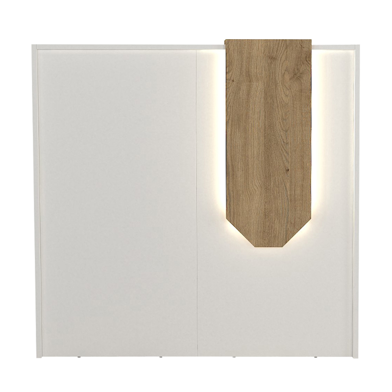 Γραφείο υποδοχής - reception με LED χρώμα λευκό - oak 7
