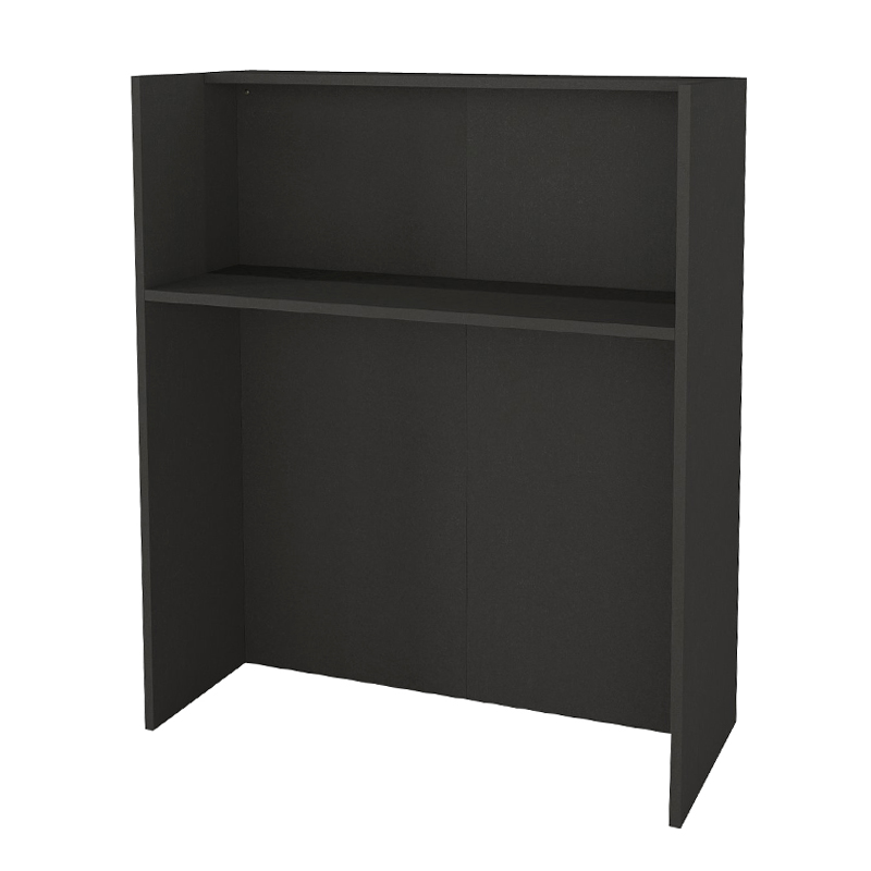 Γραφείο υποδοχής - reception με LED χρώμα ανθρακί - oak 6