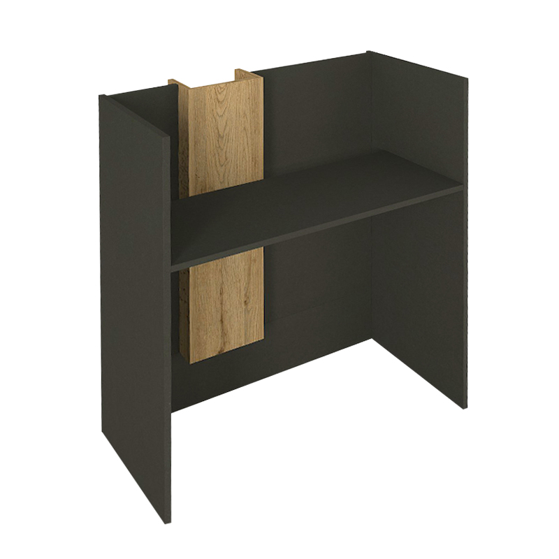 Γραφείο υποδοχής - reception χρώμα ανθρακί - oak 7