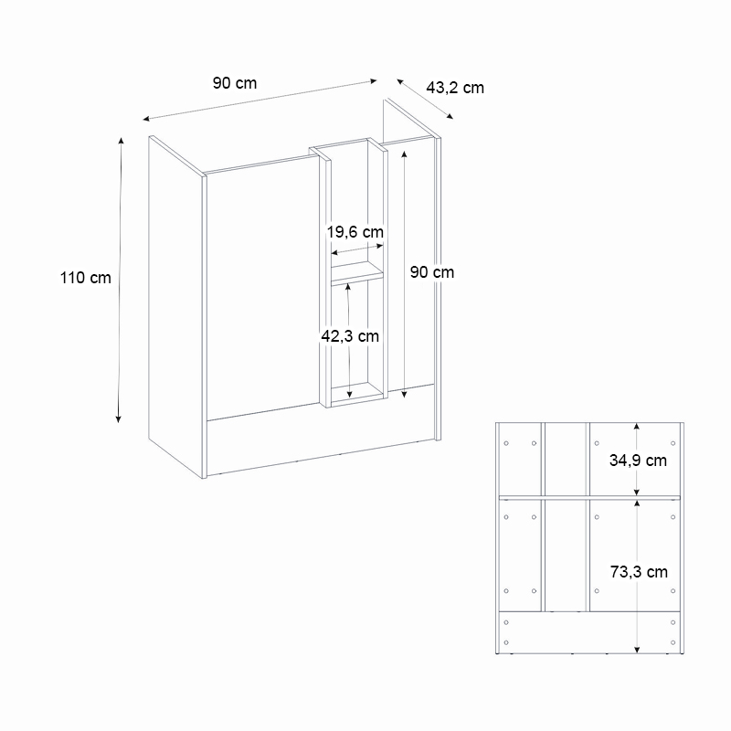 Γραφείο υποδοχής - reception χρώμα λευκό - oak 7
