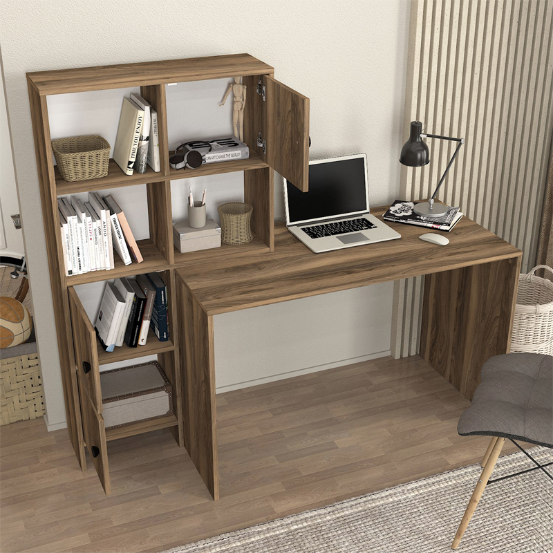 Γραφείο εργασίας αναστρέψιμο χρώμα καρυδί 3