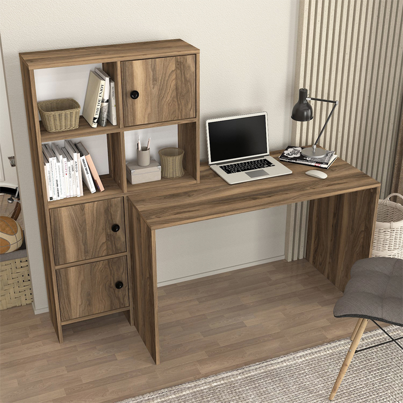 Γραφείο εργασίας αναστρέψιμο χρώμα καρυδί 4