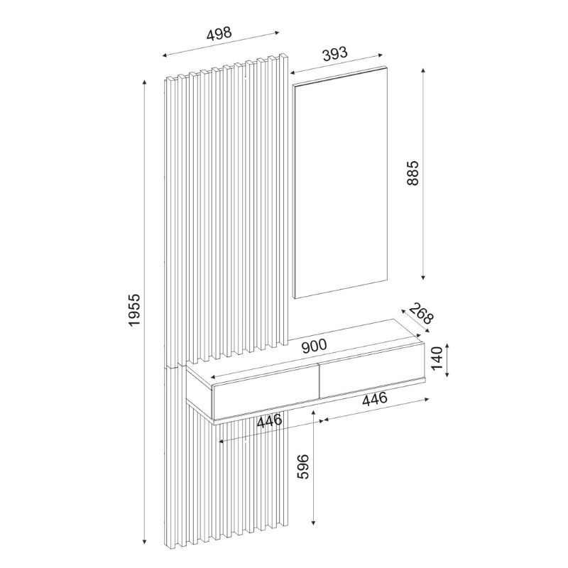 Έπιπλο εισόδου χρώμα λευκό 9