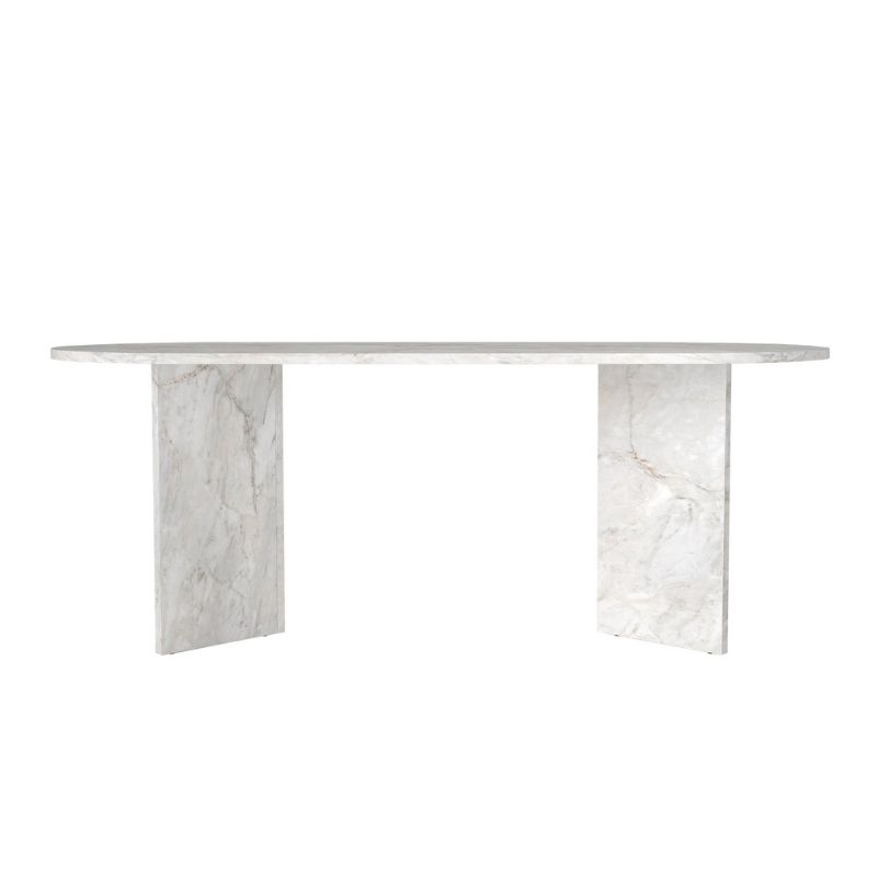 Τραπέζι χρώμα λευκό εφέ μαρμάρου 8