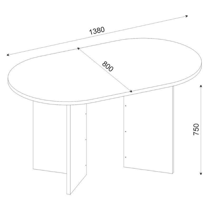 Τραπέζι χρώμα oak 7