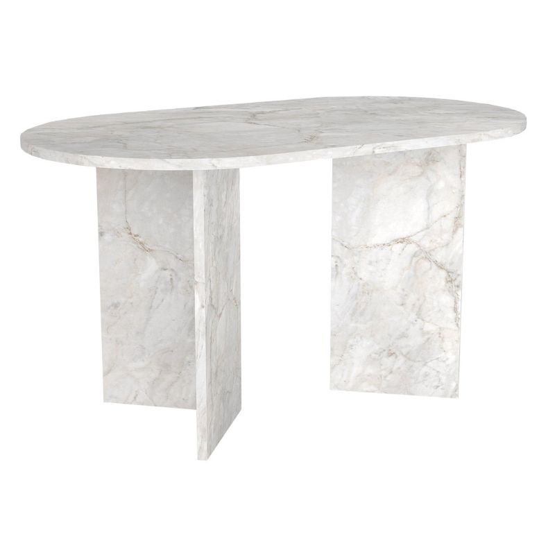 Τραπέζι χρώμα λευκό εφέ μαρμάρου 7