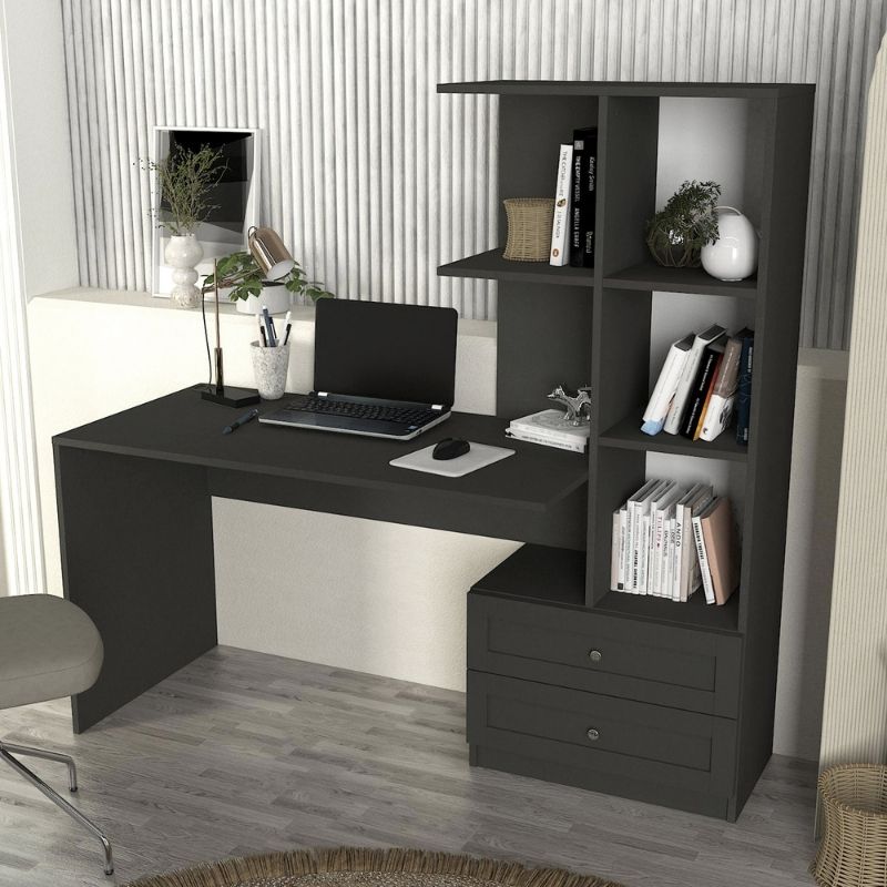 Γραφείο εργασίας χρώμα ανθρακί 2