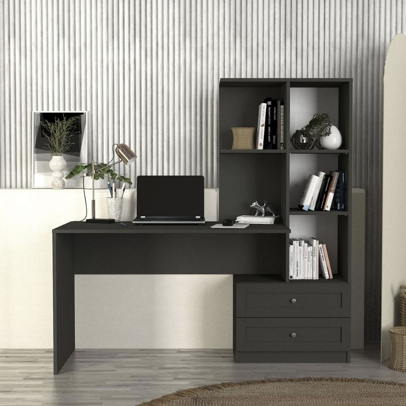 Γραφείο εργασίας χρώμα ανθρακί 4