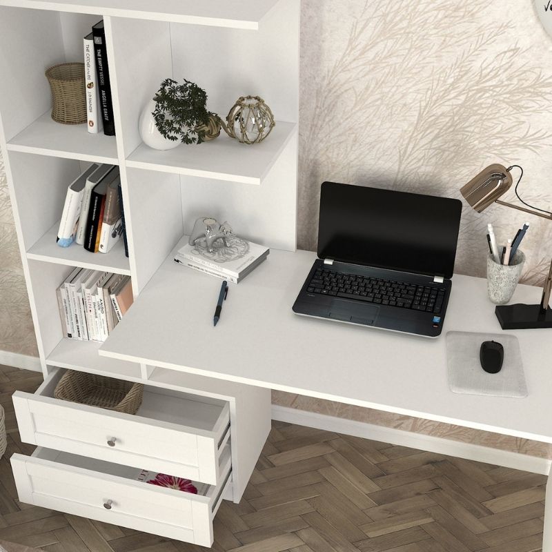 Γραφείο εργασίας χρώμα λευκό 4