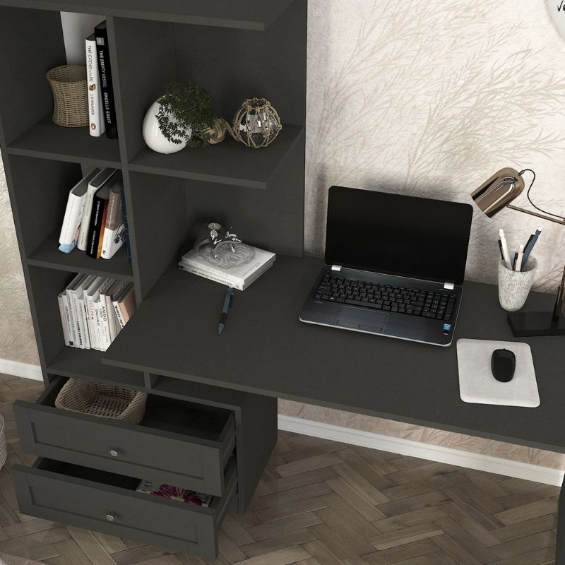 Γραφείο εργασίας χρώμα ανθρακί 4