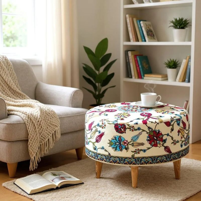 Σκαμπώ υφασμάτινο πολύχρωμο 2