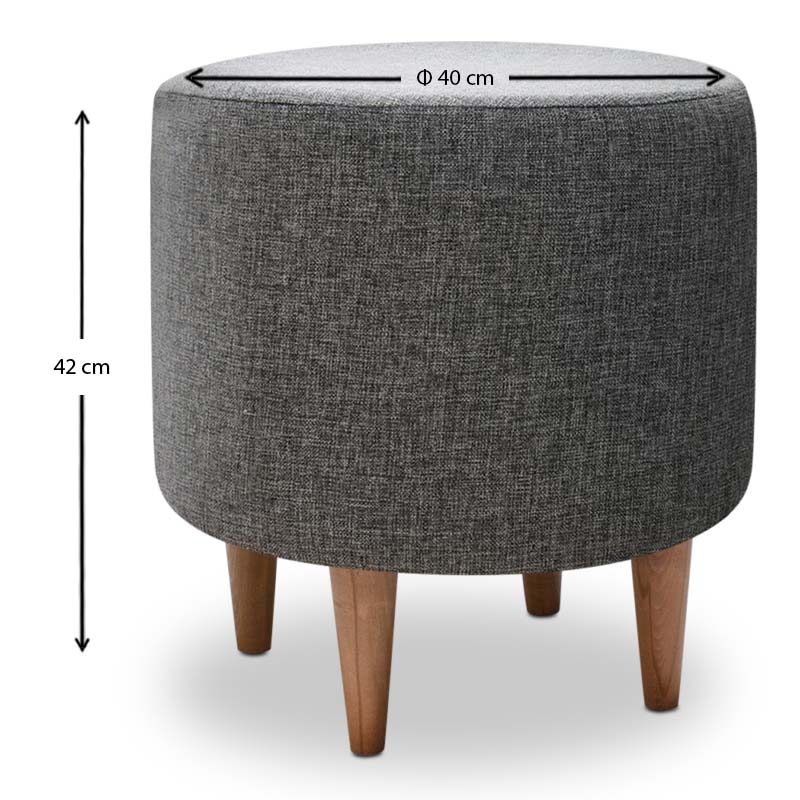 Σκαμπώ υφασμάτινο χρώμα γκρι 4