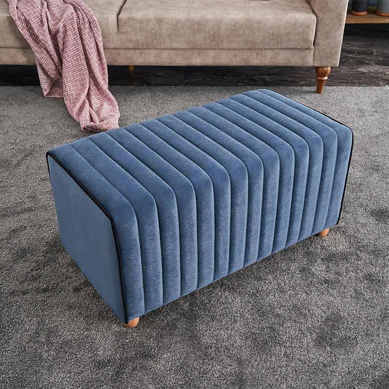 Σκαμπώ βελούδινο χρώμα μπλε 2