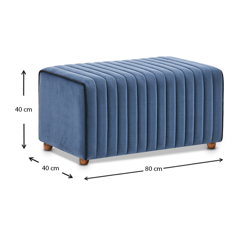 Σκαμπώ βελούδινο χρώμα μπλε 4