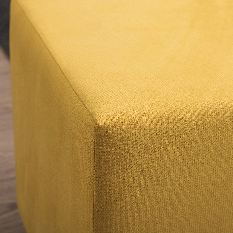 Σκαμπώ υφασμάτινο χρώμα κίτρινο 3