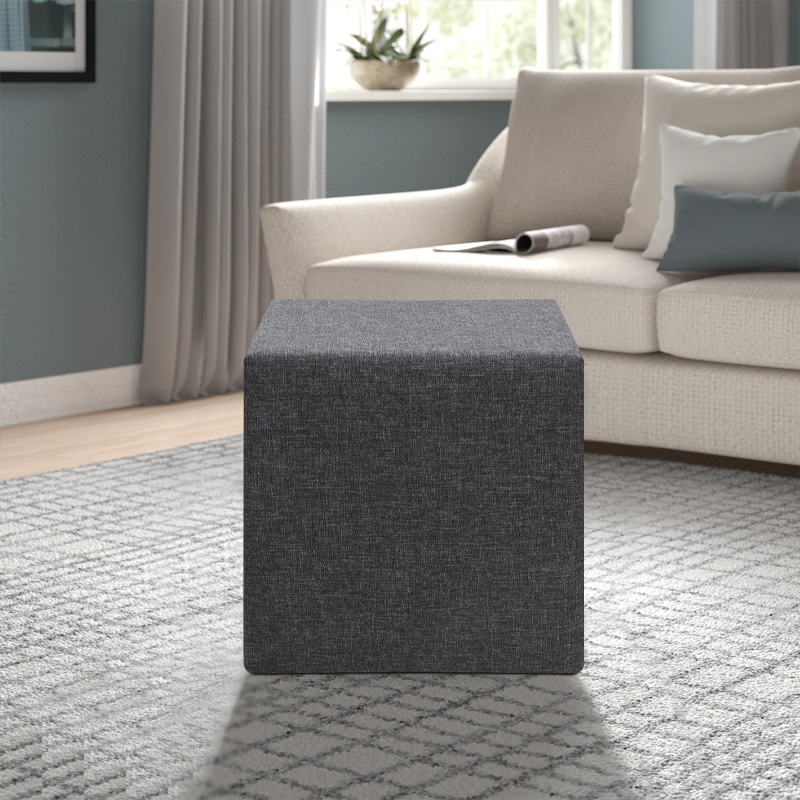 Σκαμπώ υφασμάτινο χρώμα ανθρακί 2